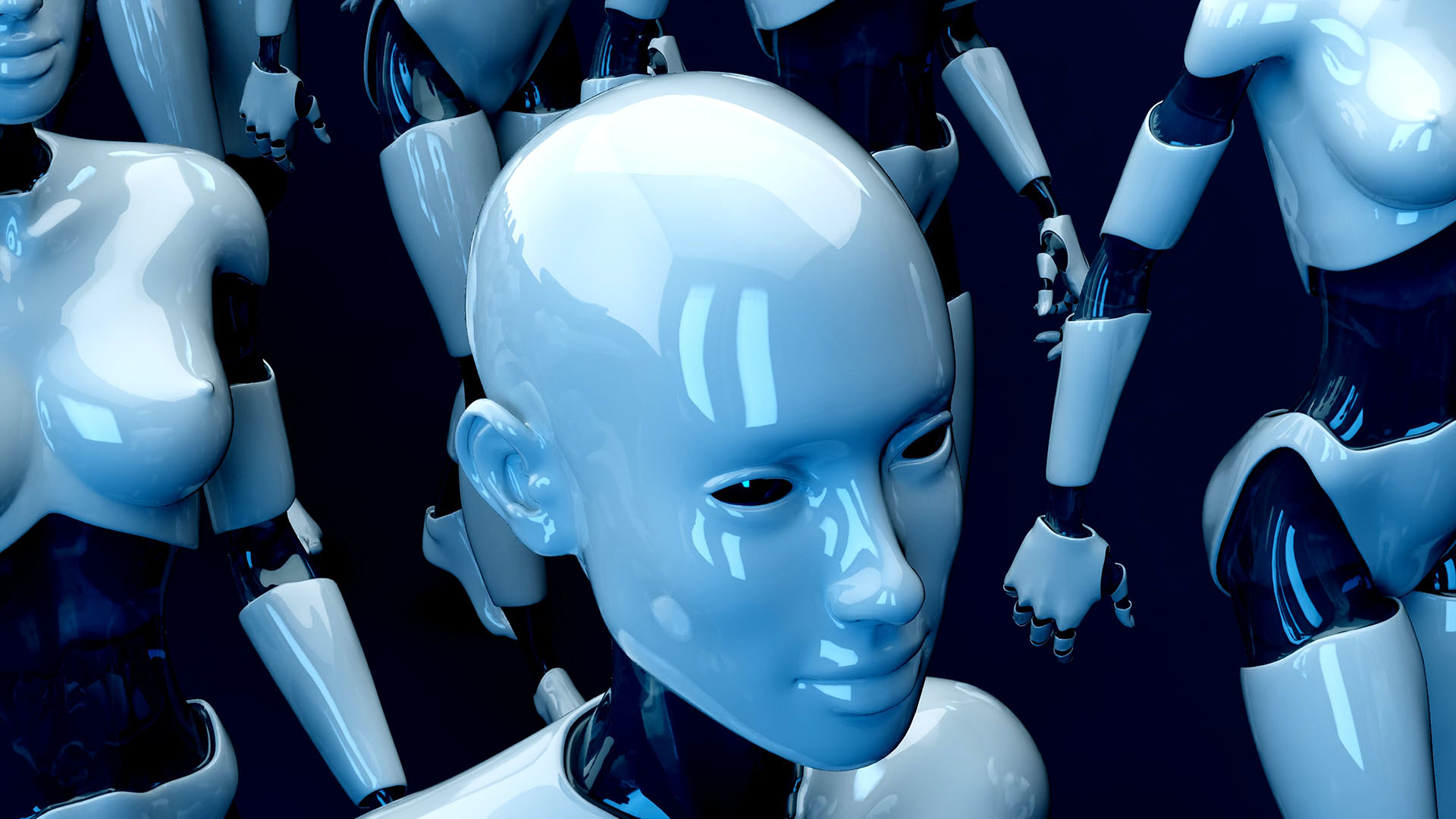 An image of robots for demonstrate AI